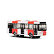 Rappa Kovový autobus PID Praha červený 8 cm