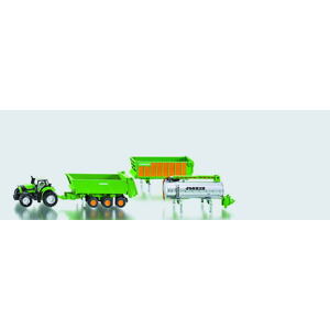 Siku Traktor Deutz se sadou přívěsů, 1:87