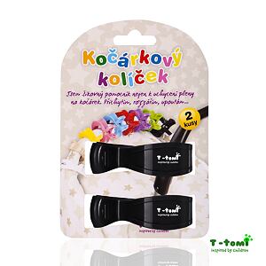 T-TOMI Kočárkový kolíček, black / černý