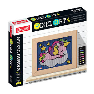 Quercetti Pixel Art 4 Kawaii Unicorn – mozaika z kolíčků