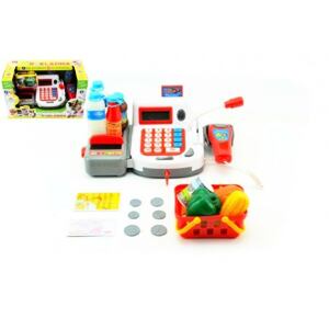 Teddies Pokladna digitální plast 30 cm s doplňky na baterie se zvukem se světlem