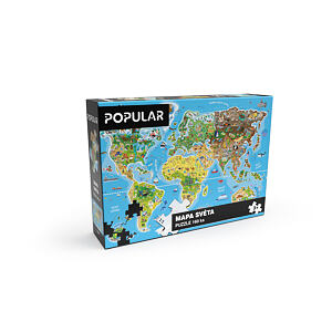 Puzzle - Mapa světa, 160 ks – CZ