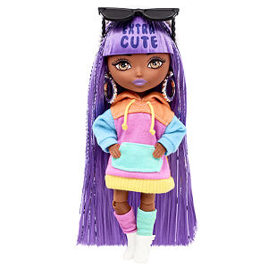 Mattel Barbie Extra Mini panenka s levandulovými vlasy