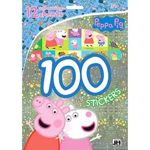 Jiri Models 100 samolepek s omalovánkovými listy Prasátko Peppa