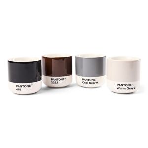 PANTONE Macchiato hrnek set 4ks - Warm Gray, Cool Gray, Brown, Black