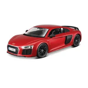 Maisto - Audi R8 V10 Plus, metal červená, assembly line, 1:24