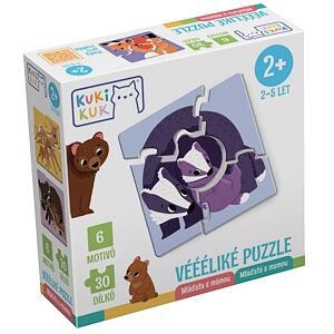 KukiKuk Véééliké puzzle Mláďata s mámou