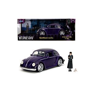 Jada Wednesday auto 1972 VW Beetle 1:24 a figurka Wednesday