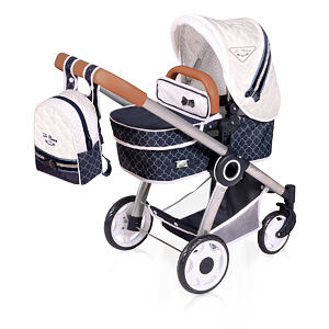 DeCuevas 80537 Skládací kočárek pro panenky 3 v 1 s batůžkem TOP Collection 2020 - 70 cm