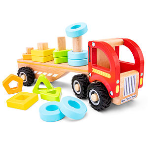 New Classic Toys Dřevěný třídící a stohovací kamion
