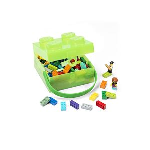 LEGO Box s rukojetí - průsvitná zelená