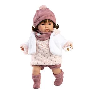 Llorens 42162 CARLA realistická panenka se zvuky a měkkým látkovým tělem 42 cm