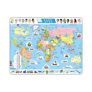 Dino Svět Politická mapa EDU Puzzle 107 dílků