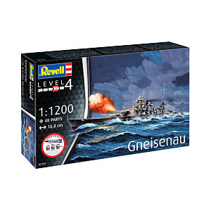 Revell Starter Kit loď 75181 - Battleship Gneisenau (1:1200)