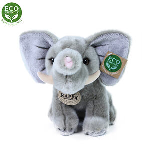 Plyšový slon sedící 18 cm ECO-FRIENDLY