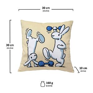 Moravská ústředna Polštář 30x30cm, Bob&Bobek, činky