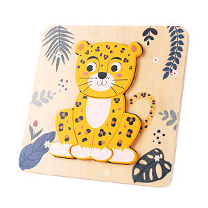Zopa Dřevěné puzzle malé Leopard