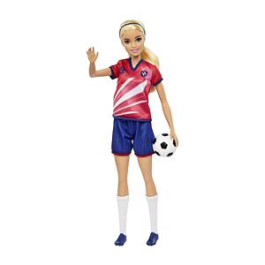 Mattel Barbie Fotbalová panenka - Barbie v červeném dresu