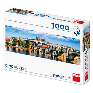 Dino Hradčany v noci 1000 dílků panorama Puzzle