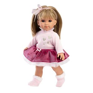 Llorens 53552 ELENA - realistická panenka s měkkým látkovým tělem - 35 cm