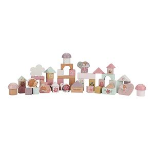 Little Dutch Kostky dřevěné 50 ks v tubě Fairy Garden