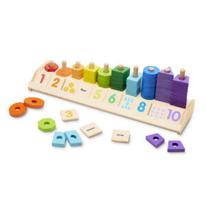 Melissa & Doug Dřevěné počítání - tvary a čísla