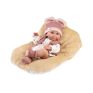 Llorens 73816 NEW BORN holčička, realistická panenka miminko s celovinylovým tělem 40 cm