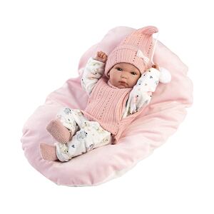 Llorens 63504 NEW BORN holčička, realistická panenka miminko s celovinylovým tělem 35 cm