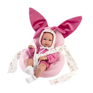Llorens 63506 NEW BORN holčička, realistická panenka miminko s celovinylovým tělem 35 cm