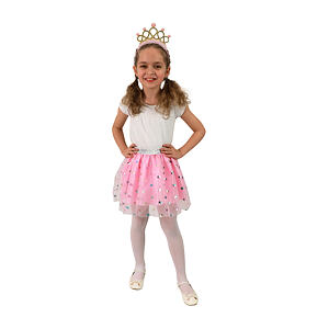 Rappa Dětský kostým tutu sukně princezna s čelenkou