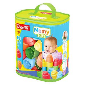 Quercetti Momy Soft Bag - měkké kostky - 28 ks