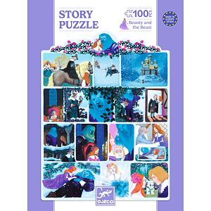 DJECO Story puzzle Kráska a zvíře 100 dílků