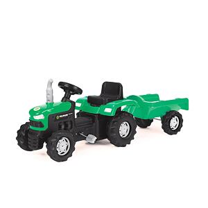 BUDDY TOYS Šlapací traktor s vozíkem