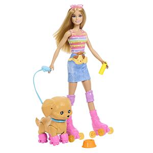 Mattel Barbie Panenka s pejskem na bruslích blondýnka