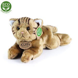 Rappa Plyšová kočka ležící 3 druhy, 25 cm ECO-FRIENDLY