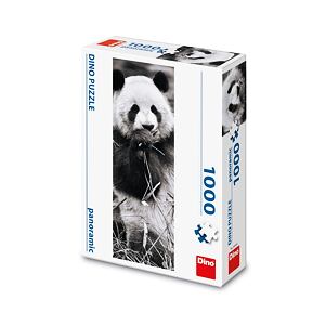 Dino Panda v trávě Puzzle panoramic 1000 dílků