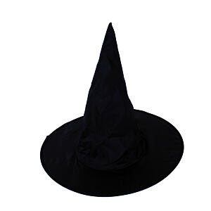 Rappa Klobouk čarodějnice/Halloween černý pro dospělé