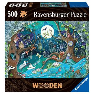 Ravensburger Dřevěné puzzle Kouzelný les 500 dílků