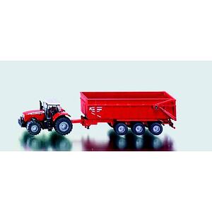 SIKU Farmer - Traktor Massey Ferguson s přívěsem, měřítko 1:87