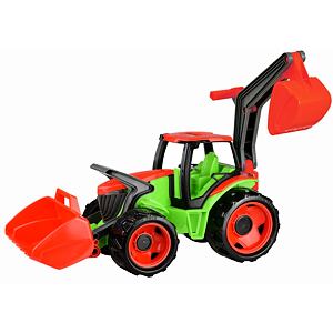 Lena Traktor se lžící a bagrem zelenočervený