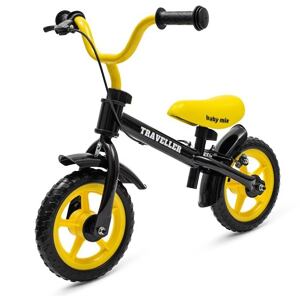 Dětské balanční kolo s brzdou Baby Mix Traveller černé