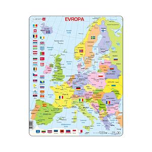 Dino Evropa politická mapa EDU Puzzle 48 dílků