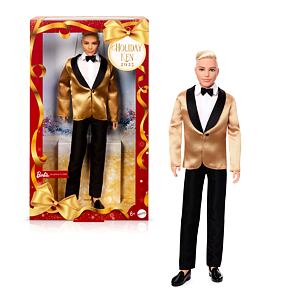 Mattel Barbie Vánoční panenka Ken blond 2025