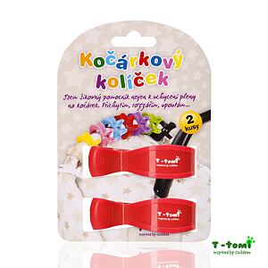 T-TOMI Kočárkový kolíček, red / červený
