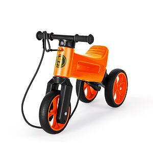 FUNNY WHEELS Odrážedlo Rider SuperSport oranžové 2v1+popruh,