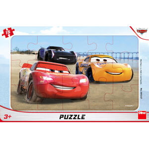 Dino Cars závodí Puzzle 15 dílků
