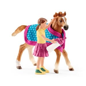 Schleich Hříbě s přikrývkou