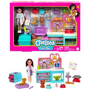 Mattel Barbie Chelsea Veterinářka, herní set