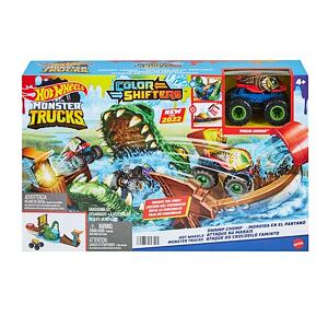 Mattel Hot Wheels Monster Trucks Color Shifters Zuřivý krokodýl