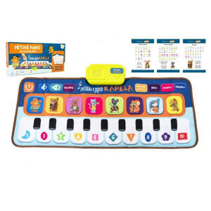 Teddies Elektronická hrací podložka pianko Zvířátka a jejich kapela 80x37cm